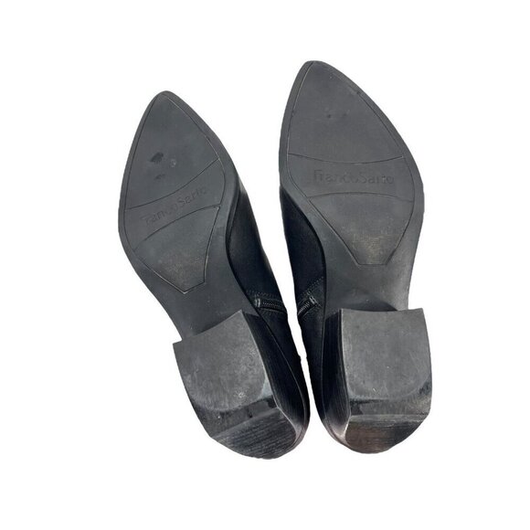 Franco Sarto Smalls Ankle Boots Size 10 Mid Western Black Faux Leather Booties - Picture 11 of 12